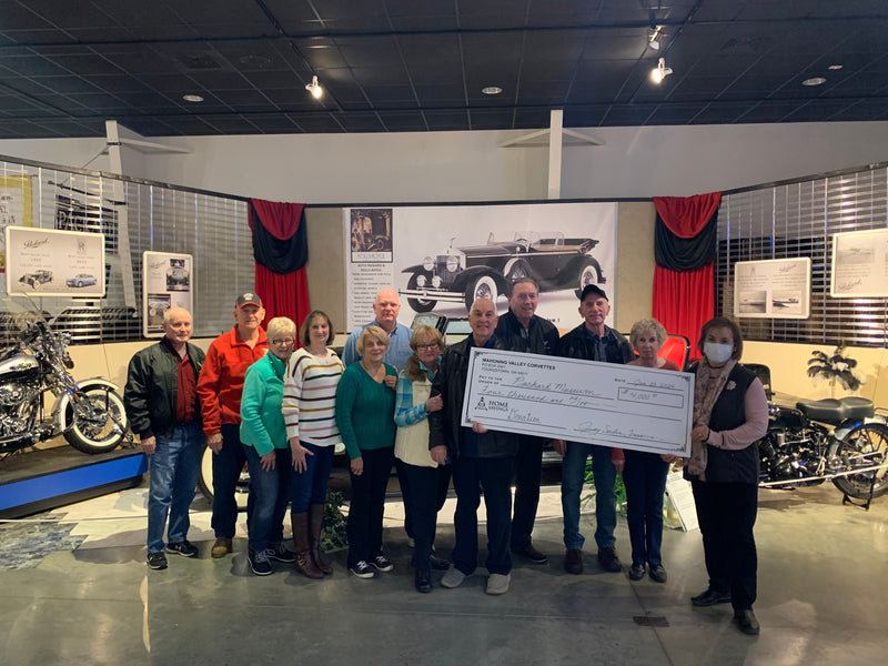 Mahoning Valley Corvette Club Donates to the National Packard Museum