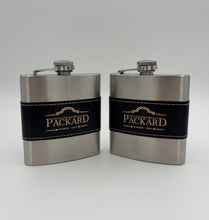 Load image into Gallery viewer, Flask - Stainless Steel with imprinted leather wrap $20.99