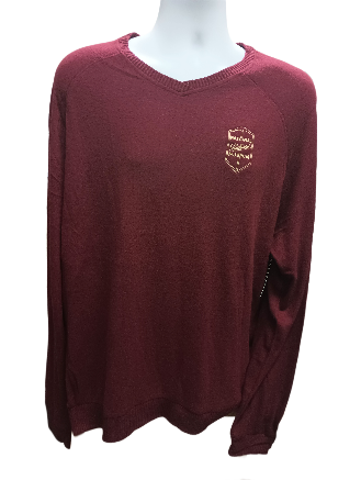 Boxercraft Men's Burgundy V-Neck Sweater