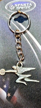 Load image into Gallery viewer, Goddess of Speed Pewter Key Chain