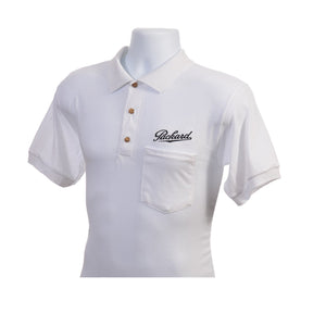 Men's Pocket Polo Shirt-Navy, Maroon or White $32.00