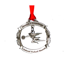 Load image into Gallery viewer, Pewter Packard Goddess of Speed Christmas Ornament $20.00
