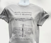 Load image into Gallery viewer, Packard Merlin Engine Mustang Short Sleeve T-shirt (4 colors) $20.99