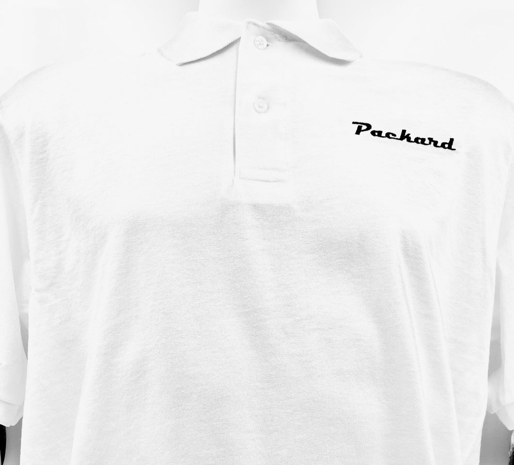 Packard Magneto Polo Shirt in White $25.00